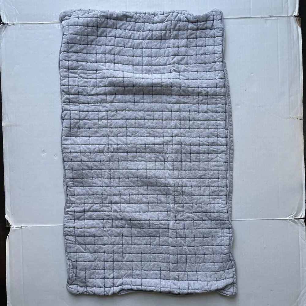 Boll And Branch King/California King Duvet Set 2 Shams Quilted Windowpane Cotton